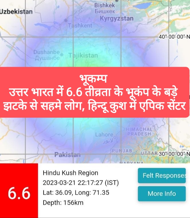 समूचे उत्तर भारत में 6.6 तीव्रता के भूकंप के बड़े झटके से सहमे लोग, हिन्दू कुश में एपिक सेंटर