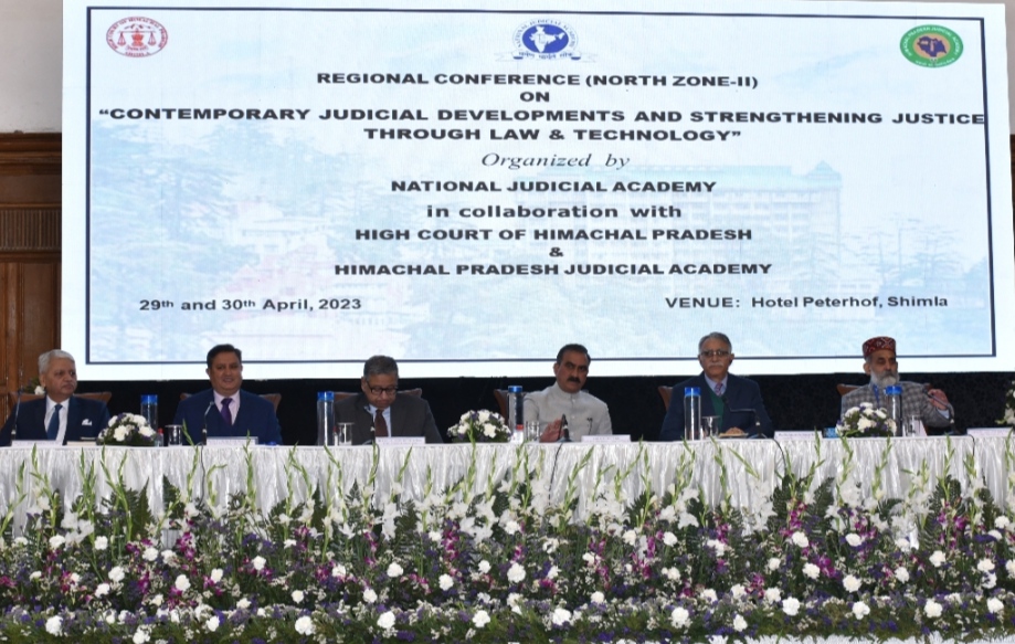 Regional Conference on “Contemporary Judicial Developments and Strengthening Justice Through Law & Technology” organized by the HC-HP came to an end today