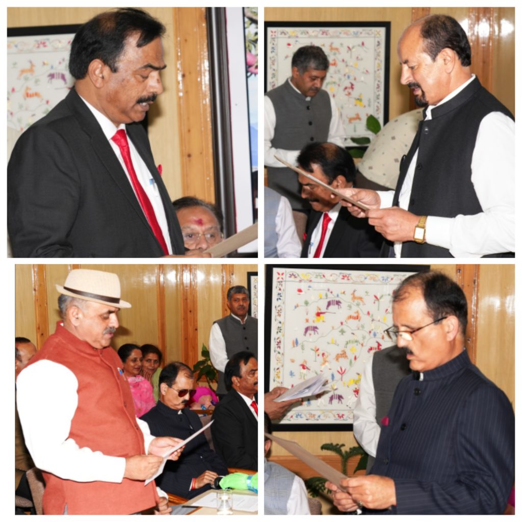 CM ने शिमला में “जल उपकर आयोग” के अध्यक्ष और सदस्यों को दिलाई शपथ