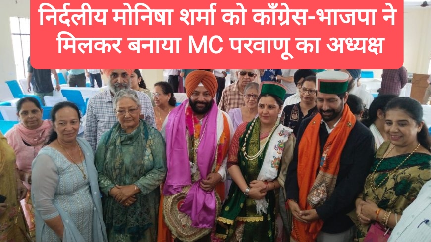 निर्दलीय मोनिषा शर्मा को कॉंग्रेस-भाजपा ने मिलकर बनाया MC परवाणू का नया अध्यक्ष, हुई नई टीम की शपथ