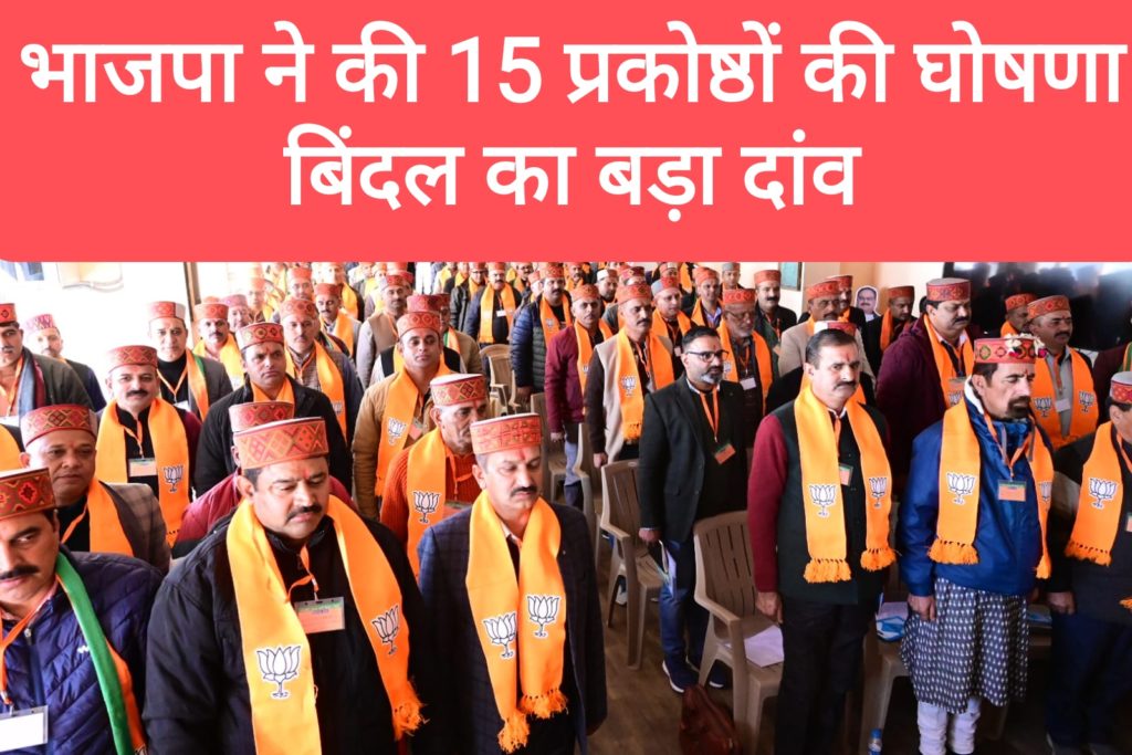 भाजपा ने की 15 प्रकोष्ठों की घोषणा, बिंदल का बड़ा दांव